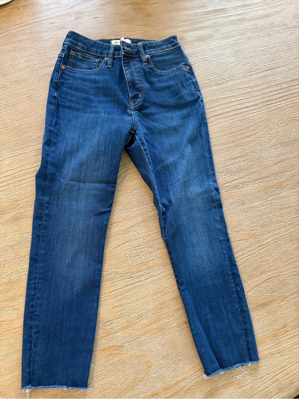 Madewell Dark Blue Ankle Crop High-Rise Jeans